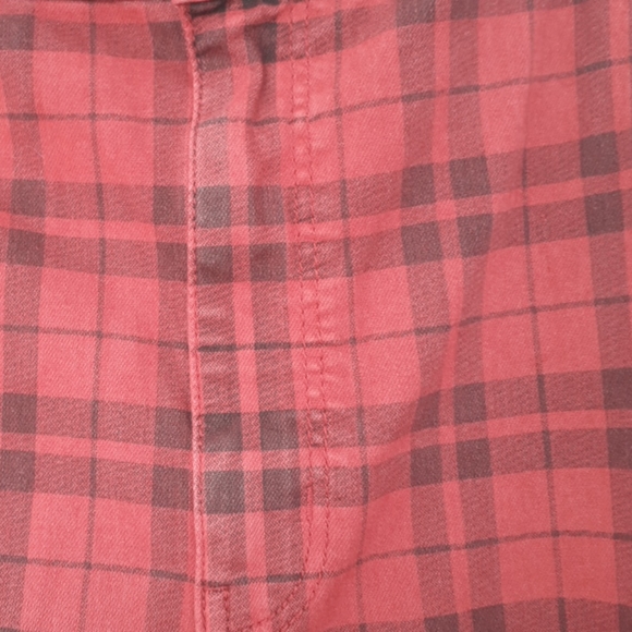 AEO Next Level Stretch High Rise Red Plaid Jeggings - Picture 9 of 13